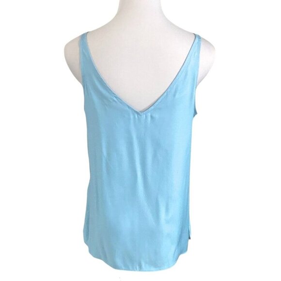 NWOT TED BAKER THE RUBIEZ DOUBLE LAYER EFFECT SLEEVELESS TOP IN SKY-BLUE - M (2) - Picture 4 of 9